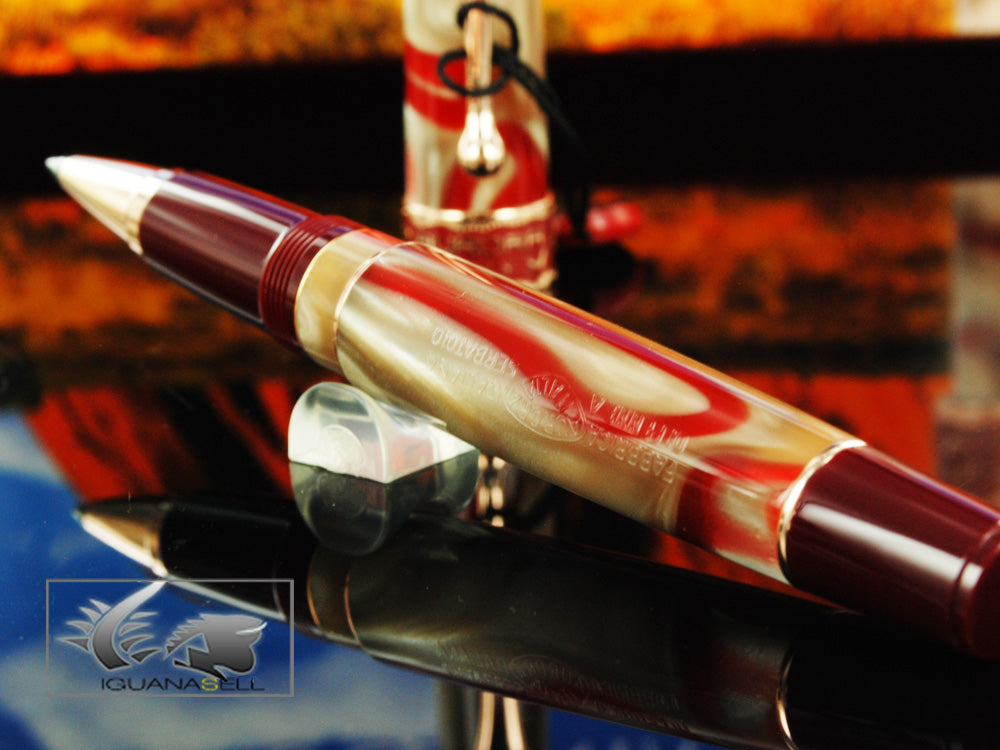 Aurora Oceania Rollerball pen, Limited Edition, Marbled resin, Rose Gold trims