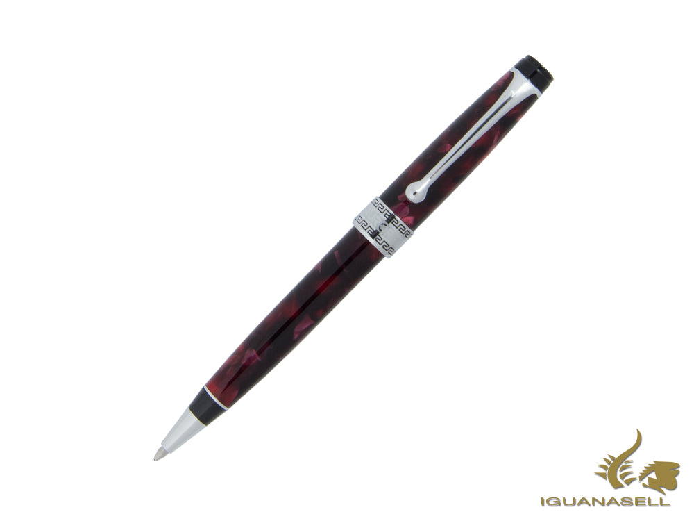 Stylo à bille Aurora Optima, Auroloide, finition argent, 998CX