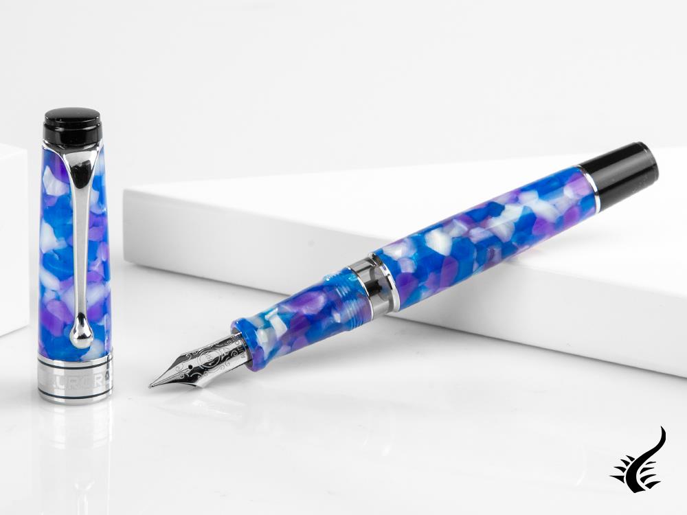 Aurora Optima Caleidoscopio Luce Blu Fountain Pen Ltd Edition, 996-CKB