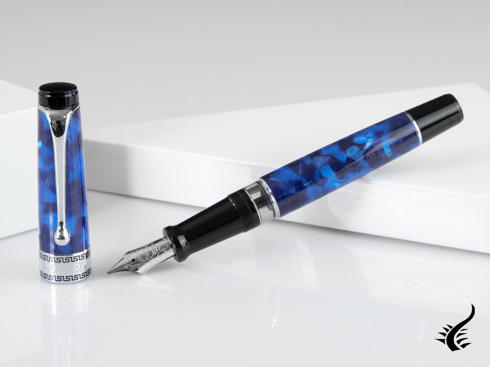 Aurora Optima Fountain Pen, Auroloide, Blue, 996CB