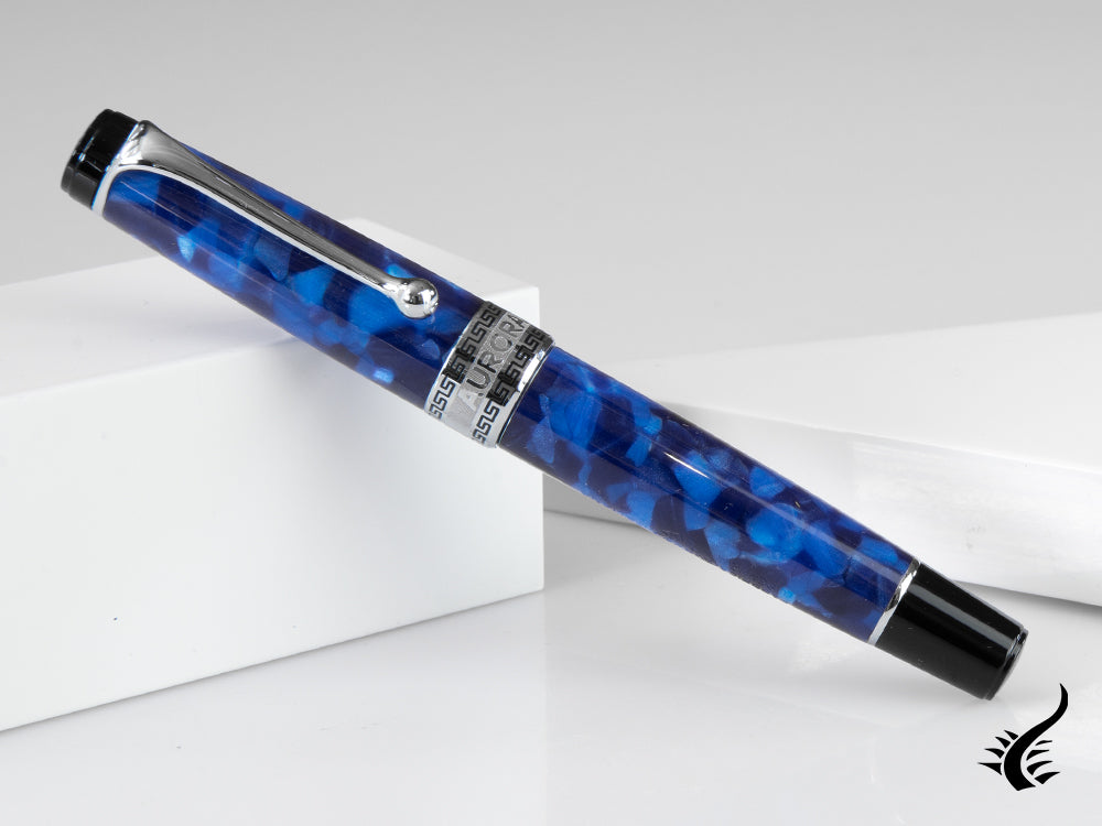 Aurora Optima Fountain Pen, Auroloide, Blue, 996CB