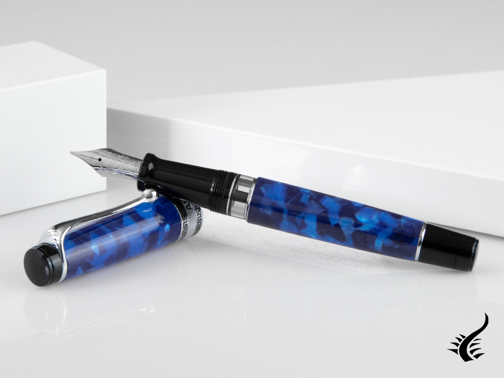 Aurora Optima Fountain Pen, Auroloide, Blue, 996CB