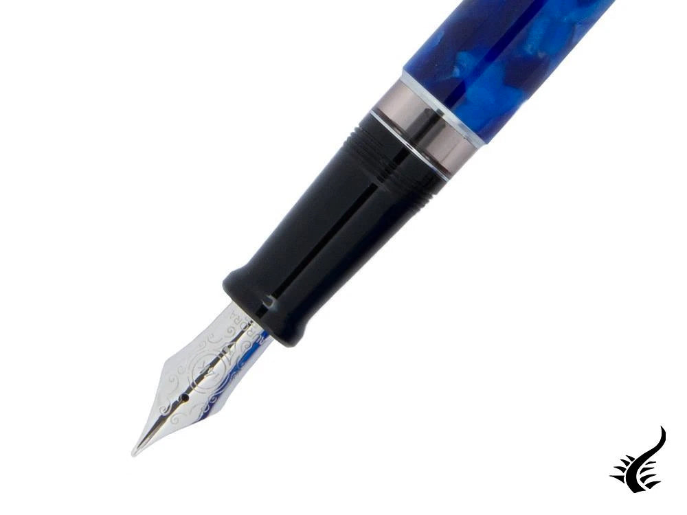 Aurora Optima Fountain Pen, Auroloide, Blue, 996CB