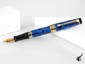 Aurora Optima Fountain Pen, Auroloide, Blue, Gold plated, 996B