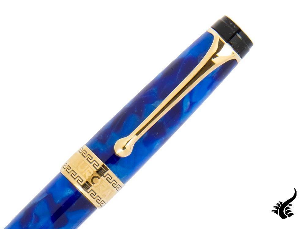 Stylo plume Aurora Optima, Auroloide, bleu, plaqué or, 996B