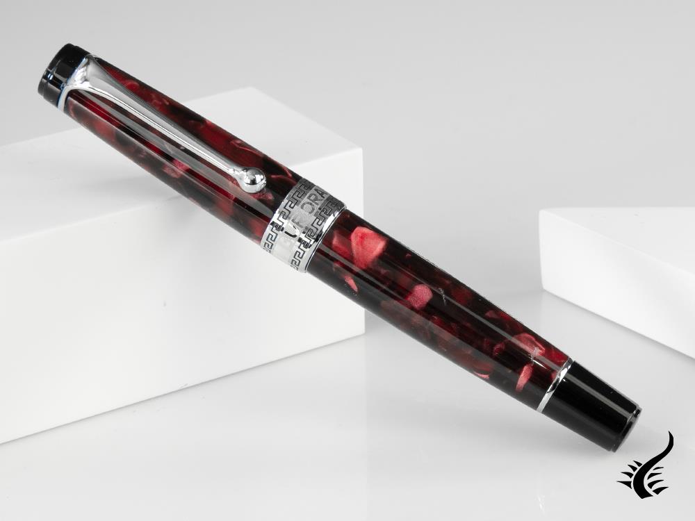 Aurora Optima Fountain Pen, Auroloide, Burgundy, 996-CX