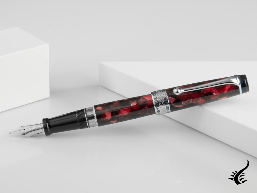 Aurora Optima Fountain Pen, Auroloide, Burgundy, 996-CX