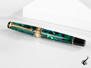 Stylo plume Aurora Optima, Auroloide, vert, plaqué or, 996V