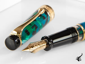 Aurora Optima Fountain Pen, Auroloide, Green, Gold plated, 996V