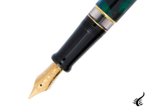 Aurora Optima Fountain Pen, Auroloide, Green, Gold plated, 996V