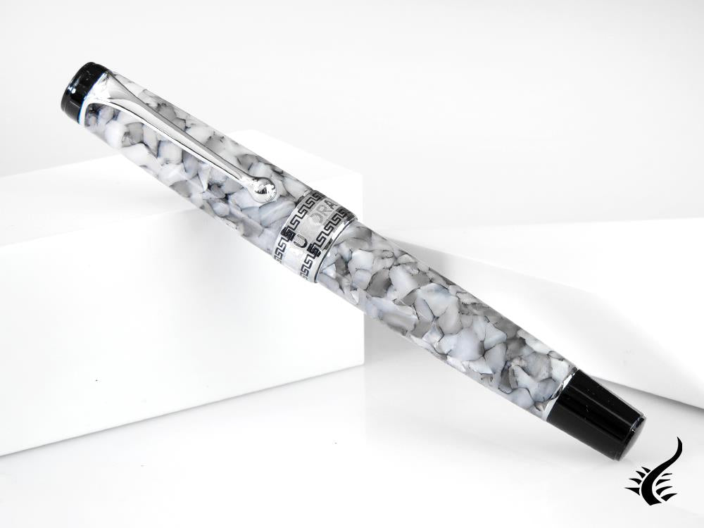 Aurora Optima Fountain Pen, Auroloide, Grey, 996CG