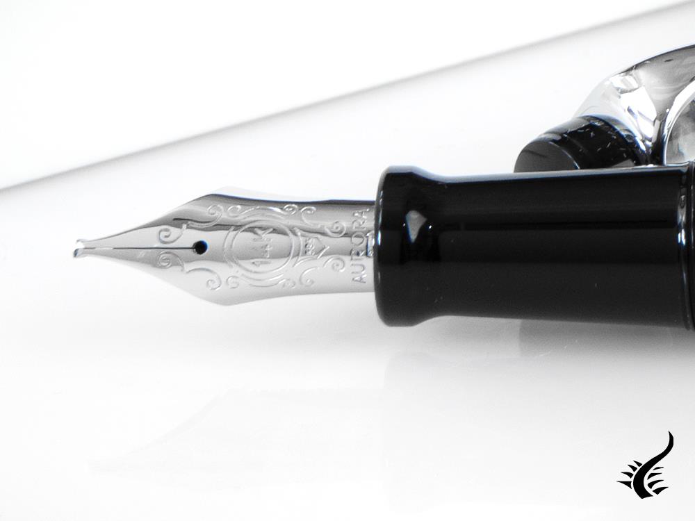 Aurora Optima Fountain Pen, Auroloide, Grey, 996CG