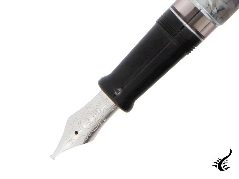 Aurora Optima Fountain Pen, Auroloide, Grey, 996CG