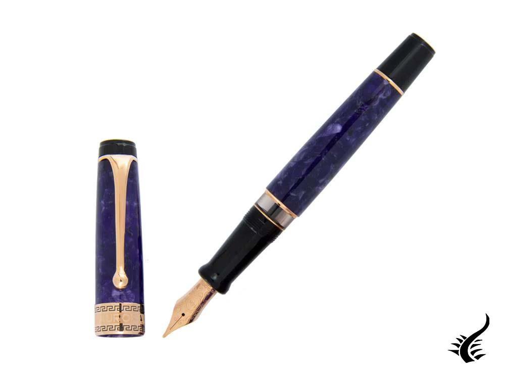 Aurora Optima Fountain Pen, Auroloide, Rose Gold PVD, 996-VI