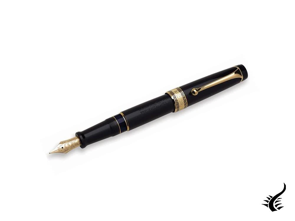 Aurora Optima Fountain Pen, Resin, Black, Gold plated, 997N