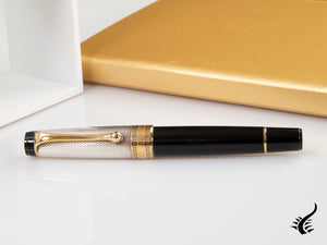 Aurora Optima Fountain Pen, Resin, Black, Gold plated, 987