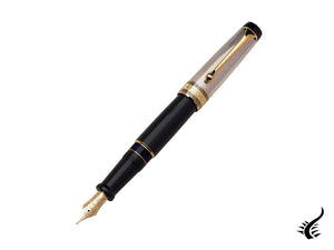 Stylo plume Aurora Optima, résine, noir, plaqué or, 987