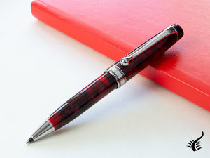 Aurora Optima Mini Ballpoint pen, Burgundy Auroloide, Chrome trim, 998-CMXA