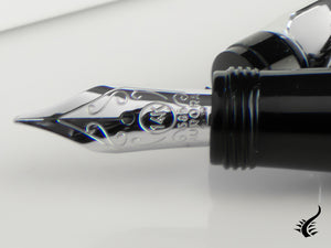 Aurora Optima Mini Fountain Pen, Resin, Black, 996CMN