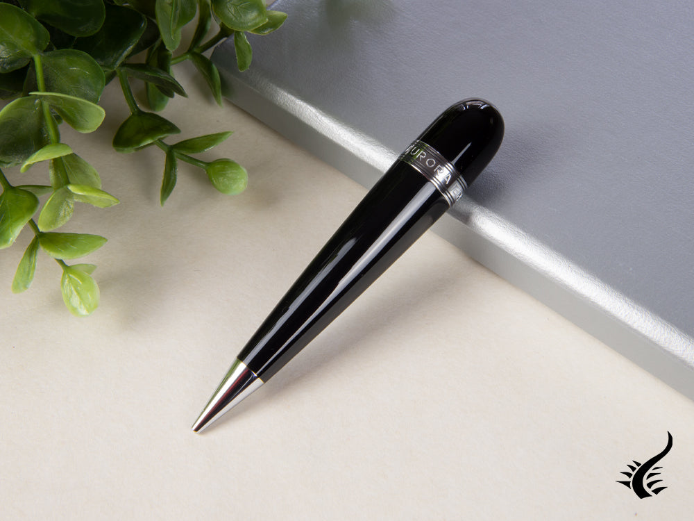 Aurora Optima Mini Sketch pen, Black Resin, Chrome trim, 960-CMN