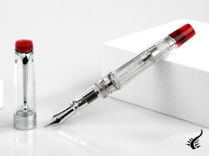 Aurora Optima Red Demonstrator Fountain Pen, Limited Ed, 570RA