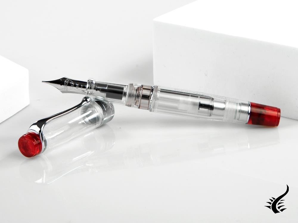 Aurora Optima Red Demonstrator Fountain Pen, Limited Ed, 570RA