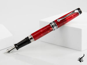 Aurora Optima Rossa Fountain Pen, Auroloide, Chrome Trim, 996-CR