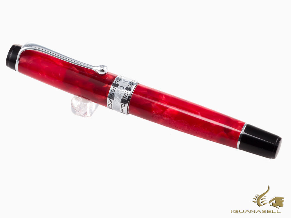 Aurora Optima Rossa Rollerball Pen, Auroloide, Chrome Trim, 975-CRA