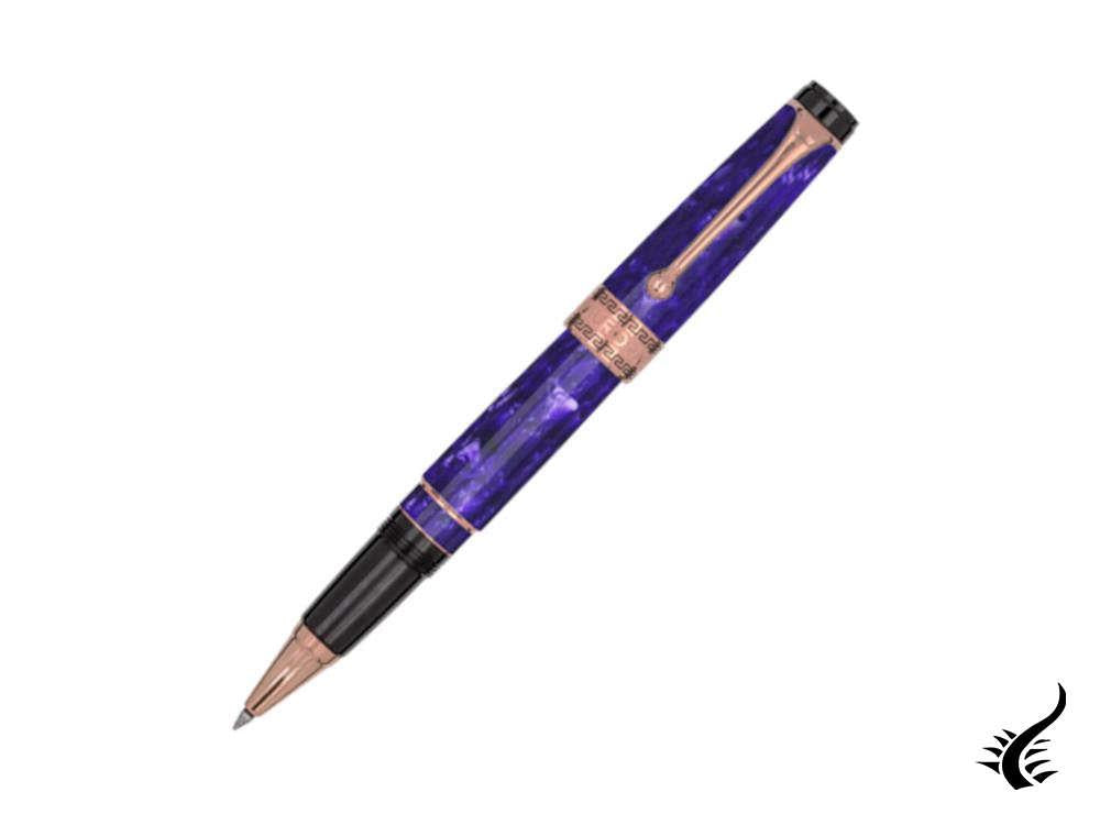 Stylo roller Aurora Optima, Auroloide, Violet, Or Rose PVD 975-VI