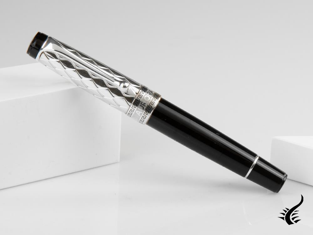 Aurora Rifflesi Fountain Pen, Resin, Sterling Silver .925, G11-CN