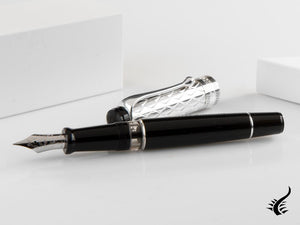 Aurora Rifflesi Fountain Pen, Resin, Sterling Silver .925, G11-CN