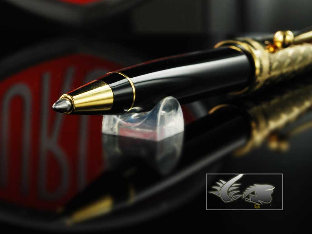 Aurora Riflessi Ballpoint Pen-18kt.Solid Gold Cap & Resin Barrel-G30CN