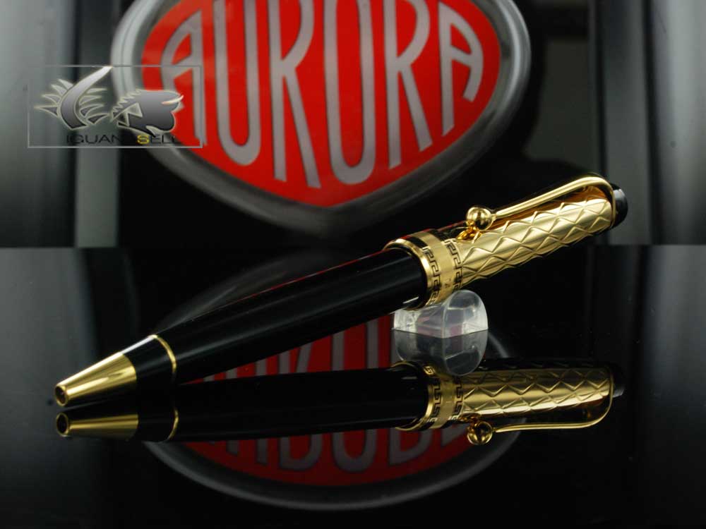 Aurora Riflessi Ballpoint Pen-18kt.Solid Gold Cap & Resin Barrel-G30CN