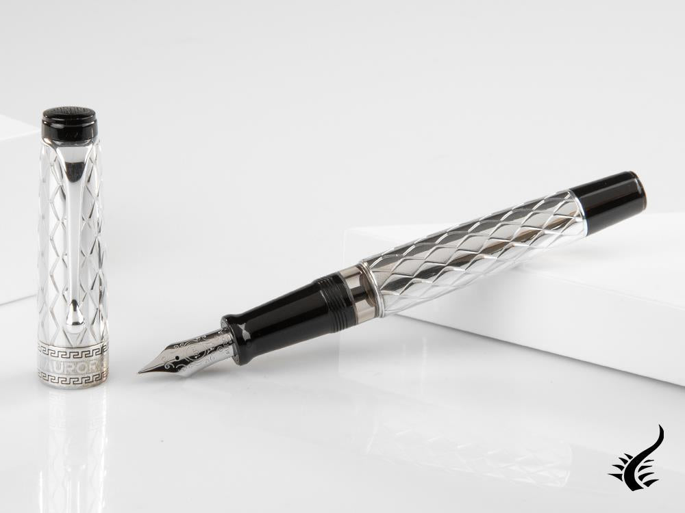 Aurora Riflessi Fountain Pen - Sterling Silver .925-G11