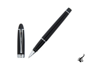 Stylo roller Aurora Ipsilon De Luxe - Résine noire et chrome - B72C