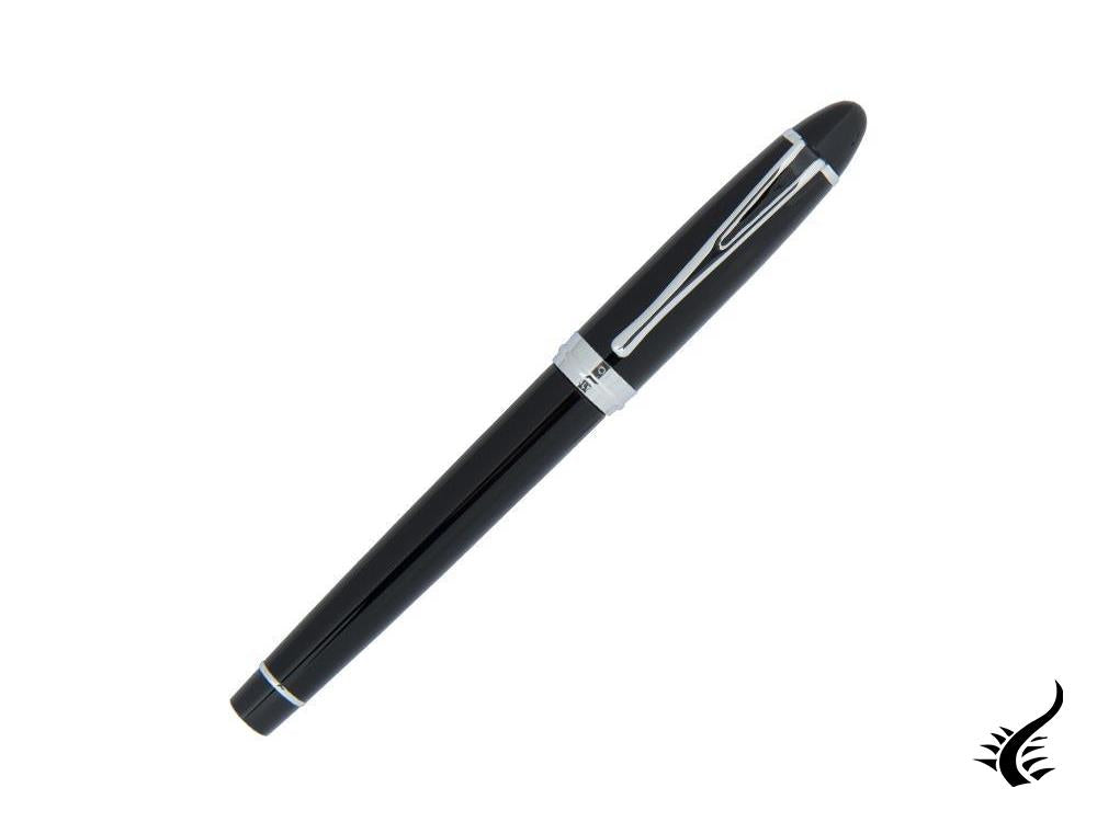 Aurora Roller Pen Ipsilon De Luxe - Black Resin & Chrome - B72C