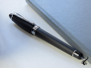 Stylo roller Aurora Ipsilon Satin - Résine noire et attributs chromés - B70N