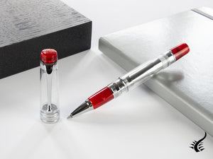 Stylo roller de démonstration Aurora Optima Red, résine, édition limitée, 571RA