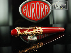 Aurora Roma Fountain Pen, Vermeil (gold plated .925 silver), 800VR