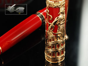 Aurora Roma Fountain Pen, Vermeil (gold plated .925 silver), 800VR