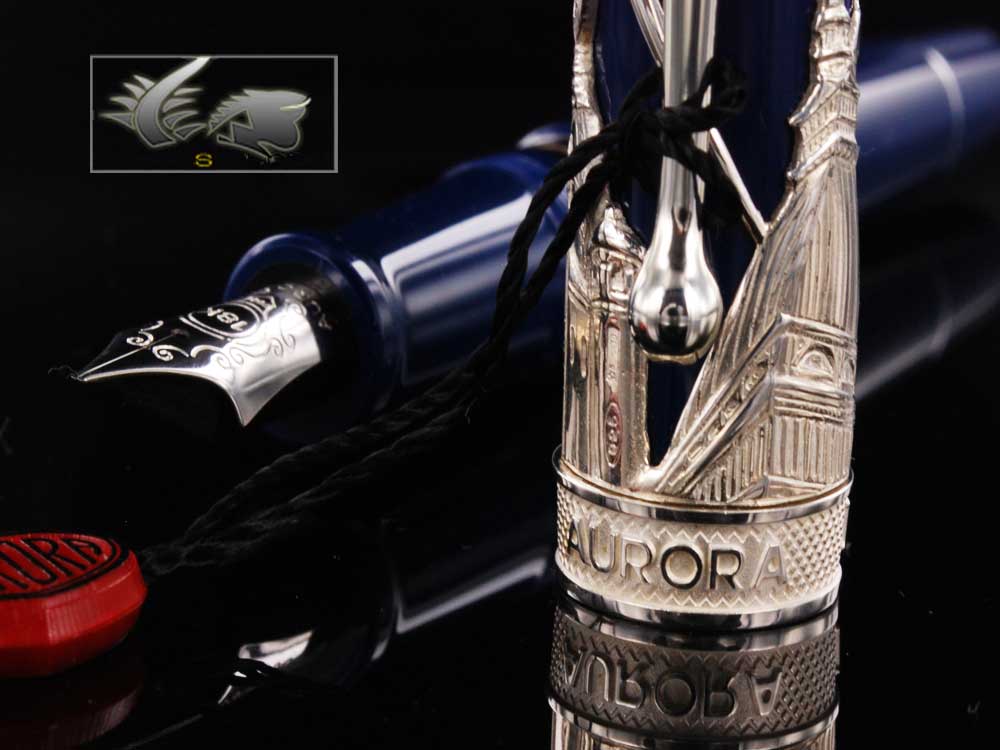 Stylo plume Aurora 150 Torino édition spéciale, garniture argentée, 800-IT