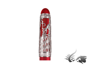 Stylo plume Aurora édition spéciale, garniture en argent 925, rouge, 800-AR