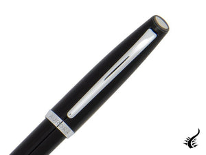 Aurora Style Fountain Pen - Black Resin and Chrome Trims - E12N