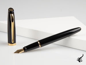 Stylo plume style Aurora - Noir et plaqué or - E12DN