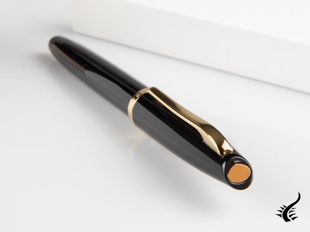 Stylo plume style Aurora - Noir et plaqué or - E12DN