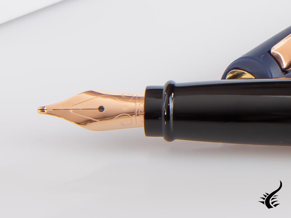 Aurora Style Fountain Pen, Resin, Rose gold trim, E20PB
