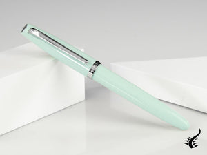 Aurora Style Fountain Pen, Resin, Silver trim, Aquamarine, E12AC