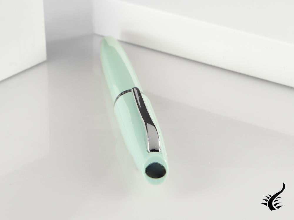 Aurora Style Fountain Pen, Resin, Silver trim, Aquamarine, E12AC