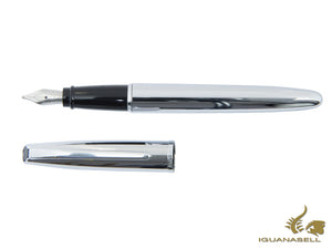 Stylo plume style Aurora - Capuchon et corps chromés brillants - E10