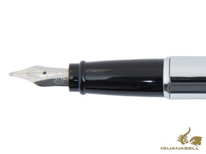 Aurora Style Fountain Pen - Shiny Chrome Cap and Barrel - E10